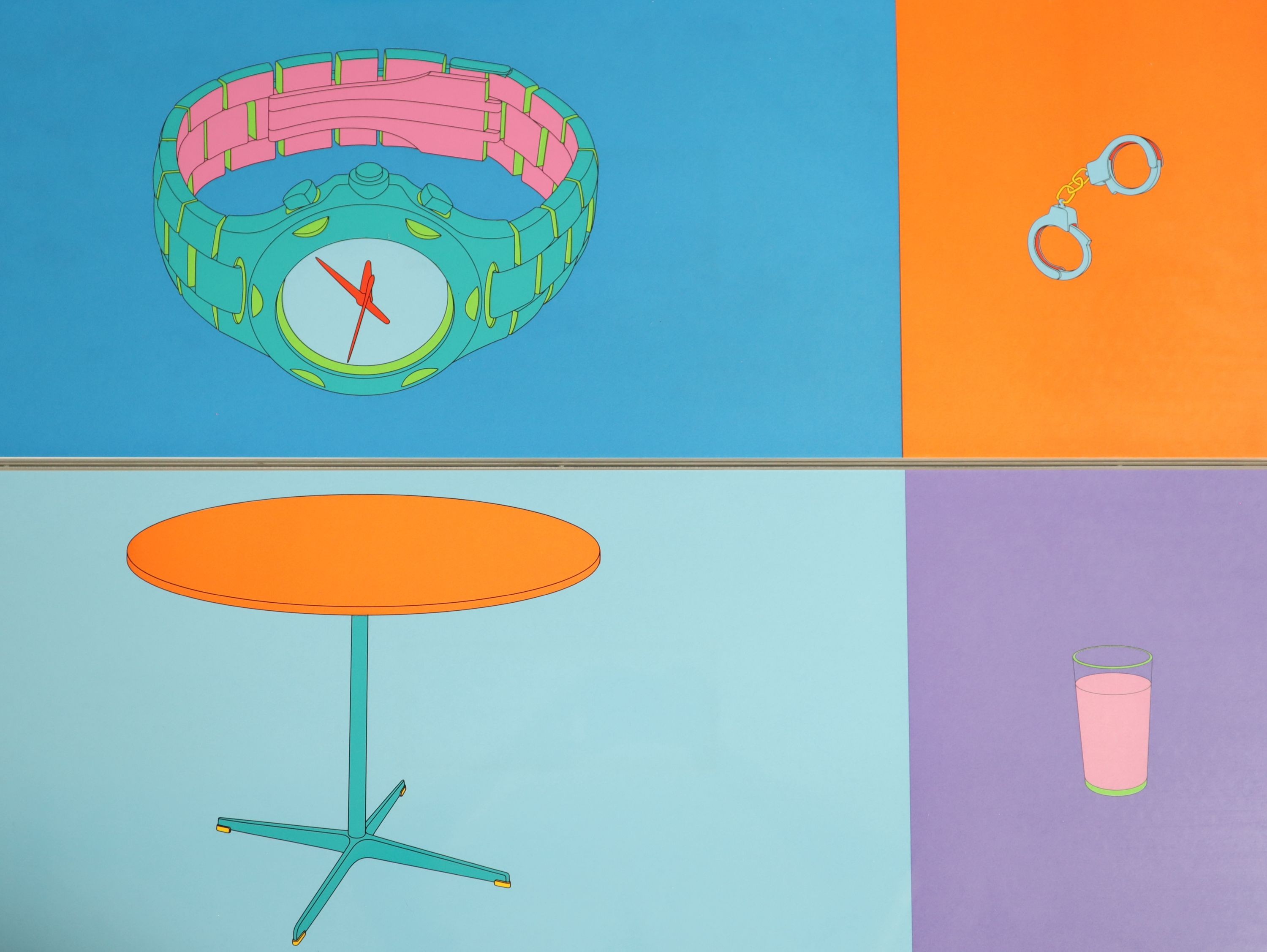 Michael Craig-Martin (Irish, 1941-), Folio, 2004, Set of 12 screenprints, 33 x 100cm.